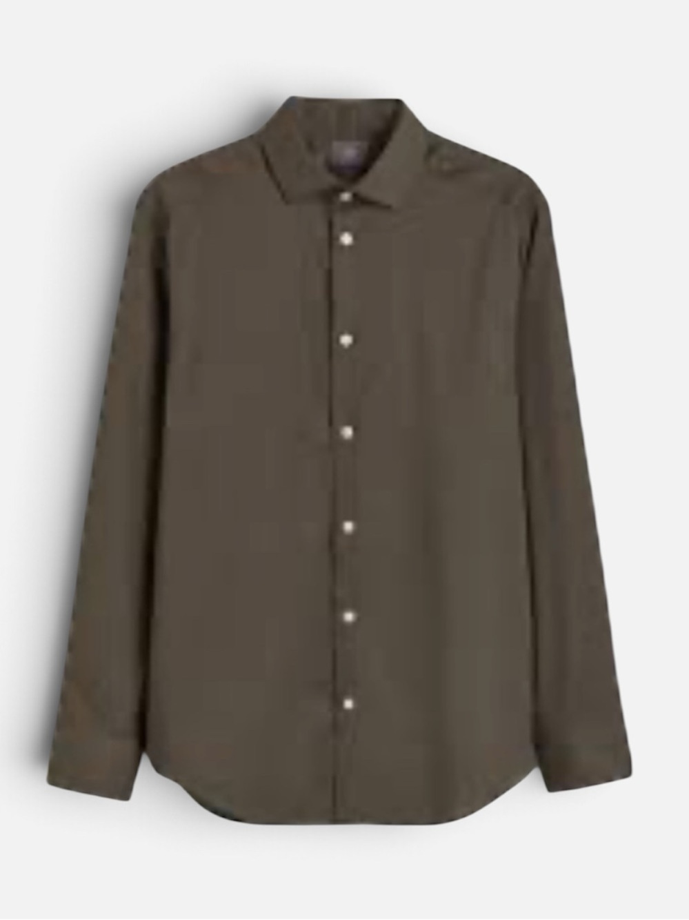 NEW H&M Men's Long-Sleeve Button-Down Shirt - Olive Small